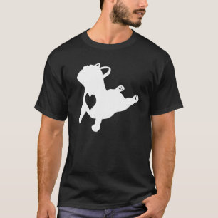 Camiseta O Bulldog Francês Yoga Pose Com O Amor Do Francês