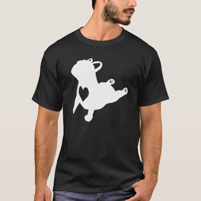 Camiseta O Bulldog Francês Yoga Pose Com O Amor Do Francês (Frente)