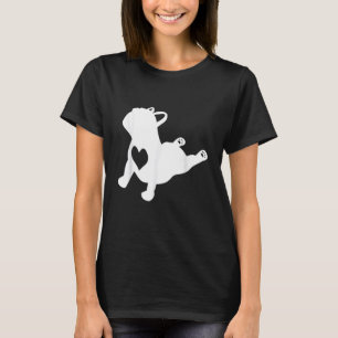 Camiseta O Bulldog Francês Yoga Pose Love Heart Frenchie Wo
