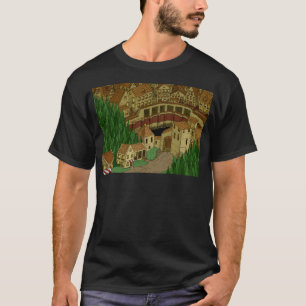 Camiseta O Buraco. Um Trabalho de arte da Cidade Medieval.
