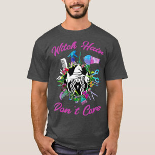Camiseta O Cabelo das Bruxas Não Cuida da Tesoura do Hallow