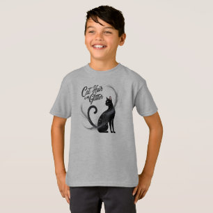 Camiseta O Cabelo De Gato É Minha Literatura - Um Puramente