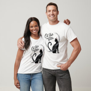 Camiseta O Cabelo De Gato É Minha Literatura - Um Puramente