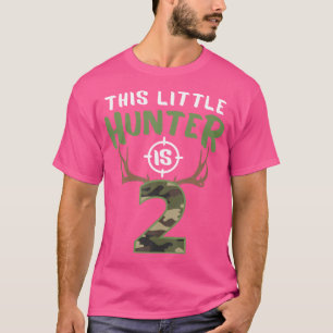 Camiseta O Caçador Pequeno É 2 Crianças de Aniversário, seg