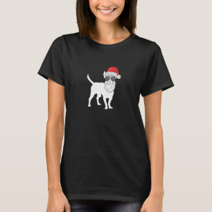 Camiseta O Cachorro Chihuahua De Natal Se Veste Como Sant