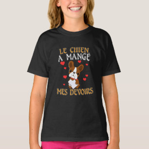 Camiseta O Cachorro Comeu Minha Lição de Casa - Citação de