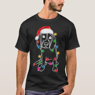 Camiseta O Cachorro de Banho XMAS Luz Santa Hábito Divertid