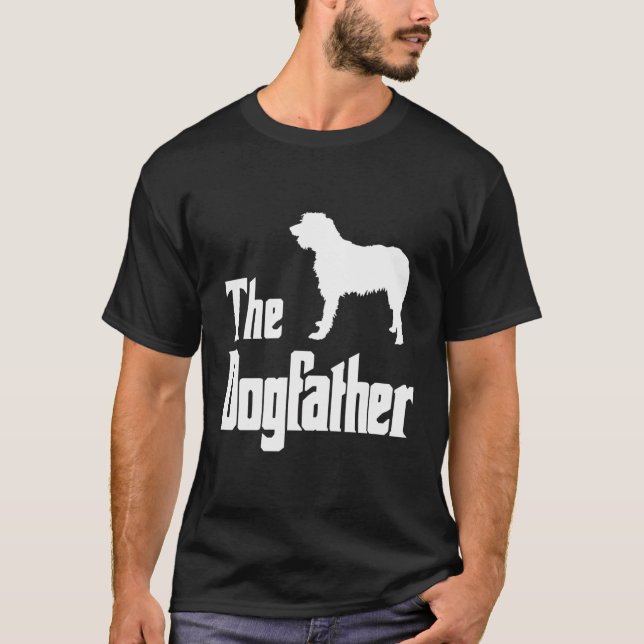 Camiseta O Cachorro Engraçado Dogdad Dotado Engraçado Wolfh (Frente)