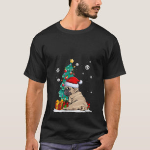 Camiseta O Cachorro Engraçado Passa o Francês Papai Noel no