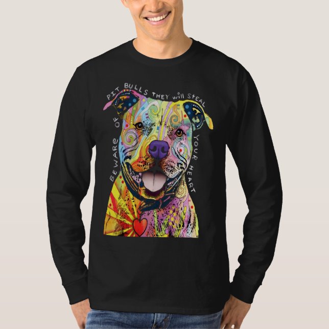 Camiseta O Cachorro Pitbull Adoro Pitbull (Frente)