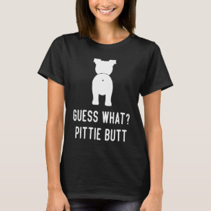 Camiseta O Cachorro Pitbull ama as mulheres adivinham o Bum
