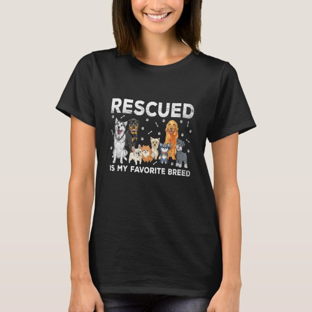 Camiseta O Cachorro Recuperado É O Meu Resgate De Animais D (Frente)