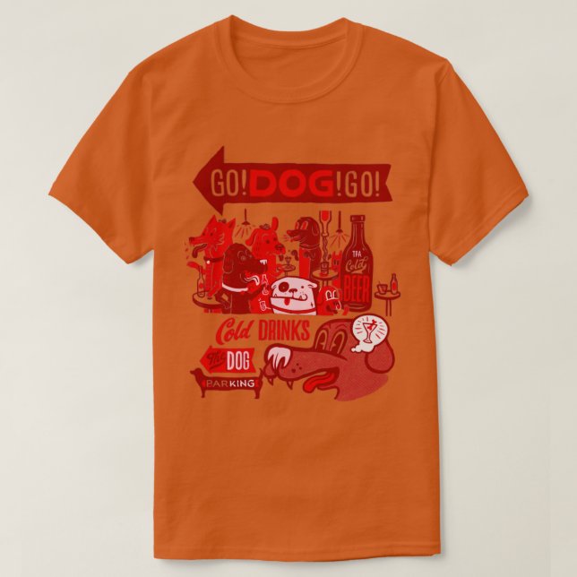 Camiseta O cachorro vermelho (Frente do Design)