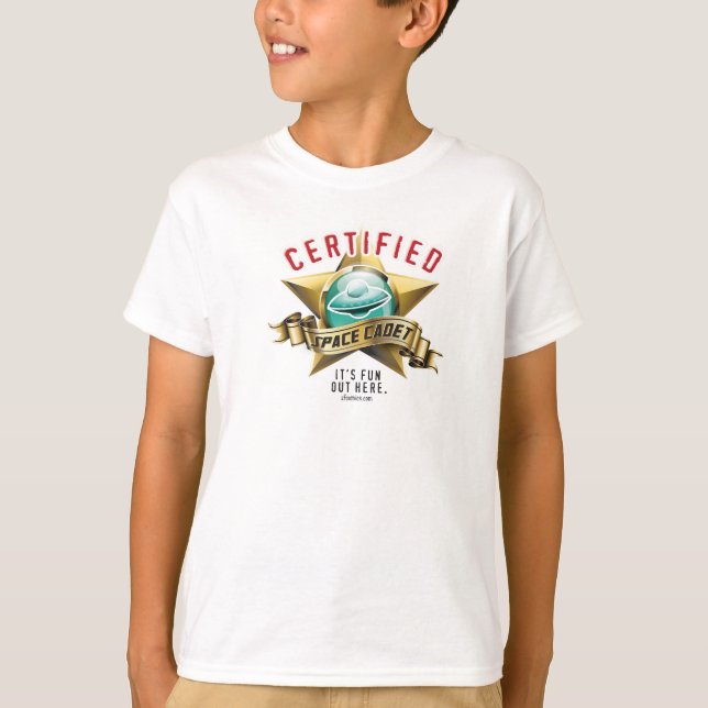 Camiseta O cadete do espaço de Z&F caçoa o T (Frente)