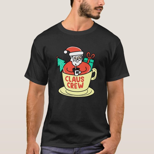 Camiseta O Café Coffee Coffee Santa CLAUS Aloja HOLIDAY Pre (Frente)