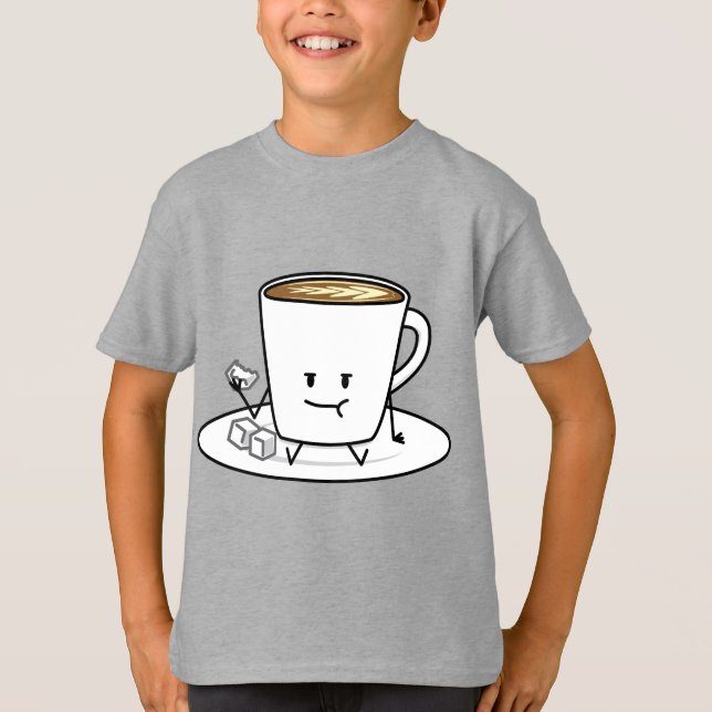 Camiseta O café do latte da caneca de café que come o (Frente)
