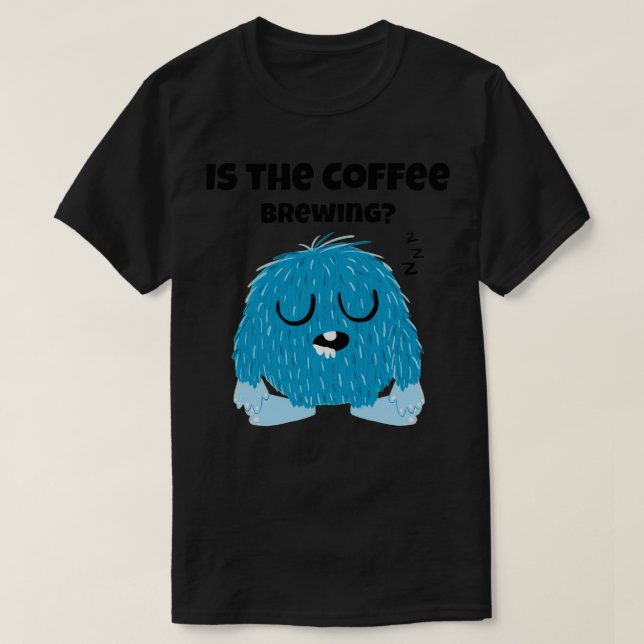 Camiseta o café está a ser preparado (Frente do Design)
