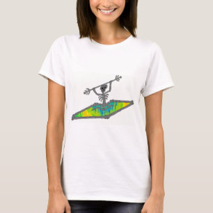Camiseta O caiaque desossa o comprimento de onda