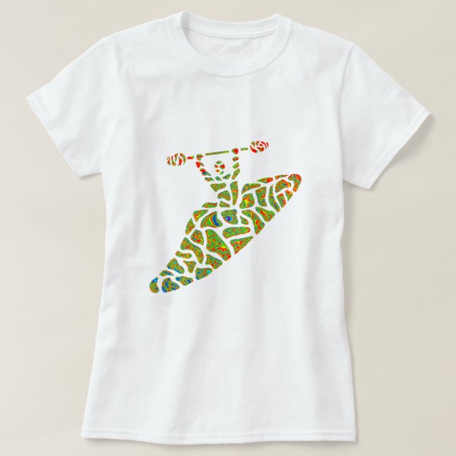 Camiseta O caiaque íngreme embebe (Frente do Design)