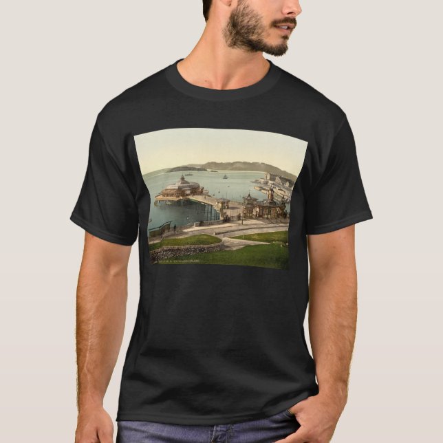 Camiseta O cais, com ilha de Drake, Plymouth, Inglaterra (Frente)