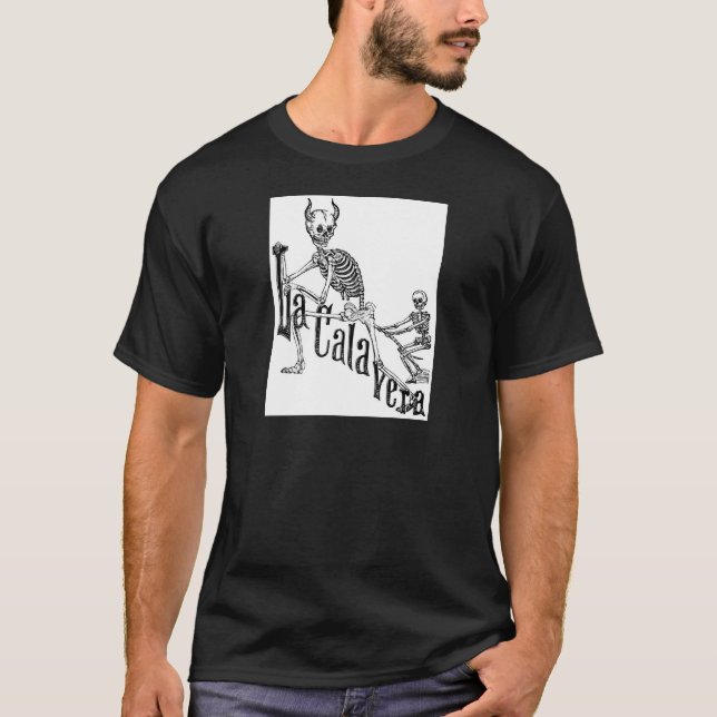 Camiseta O Calavera Infernal. O dia dos mortos (Frente)