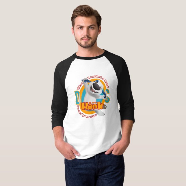 Camiseta O calor da pata | Men 3/4 Capa Raglan (Frente Completa)