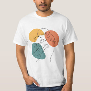 Camiseta O Calor do Abraço de uma Mãe: Linha Minimalista