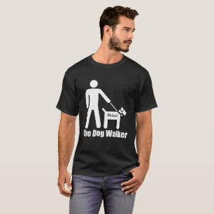Camiseta O caminhante do cão adiciona o nome ou o texto