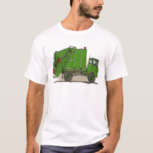 Camiseta O caminhão de lixo verde equipa o t-shirt