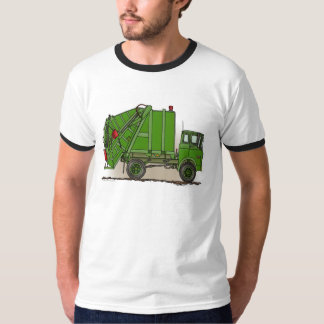 Camiseta O caminhão de lixo verde equipa o t-shirt