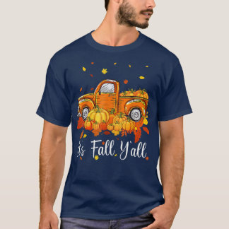 Camiseta O Caminhão de Pumpkin de outono Árvore de outono A