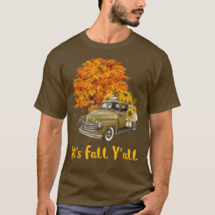 Camiseta O Caminhão de Pumpkin de outono Árvore de outono A