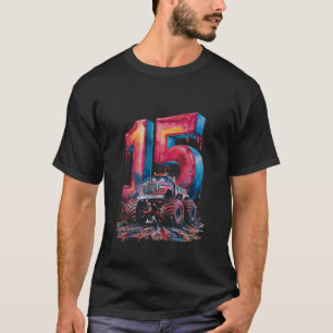 Camiseta O Caminhão Monstruoso Colorido Marca o Aniversário