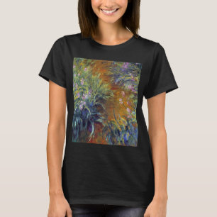 Camiseta O Caminho através das Íris por Claude Monet