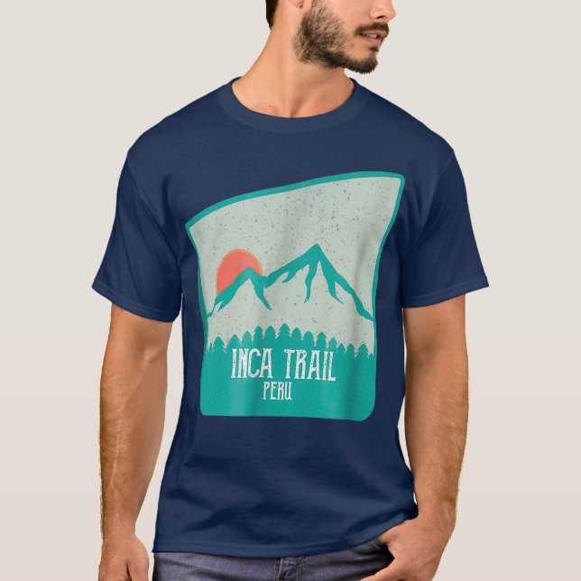 Camiseta O Caminho Inca Peruano Machu Picchu - Acampamento  (Frente)