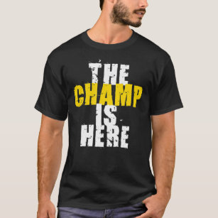 Camiseta O campeão está aqui troféu inspirador do