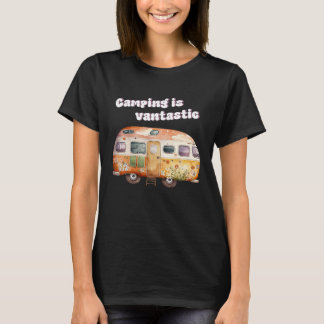Camiseta O camping é fantástico de van de camping