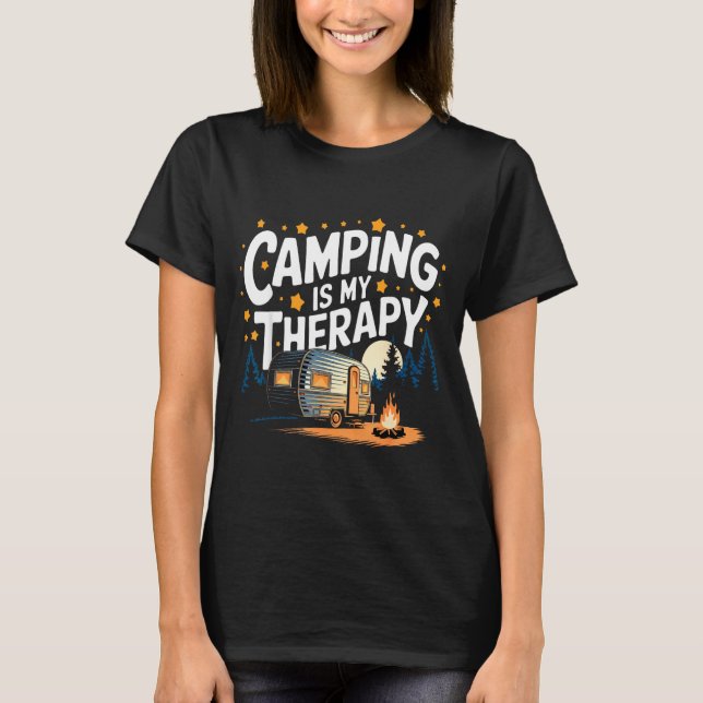 Camiseta O camping é minha terapia (Frente)