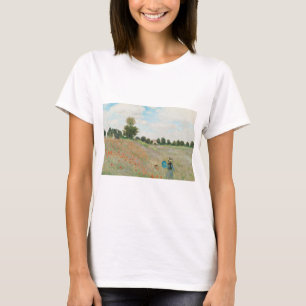 Camiseta O Campo Poppy perto do Argenteuil por Claude Monet