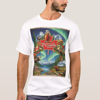 Camiseta O Canada Collage – Vintage Canadian Pride T-Shirt