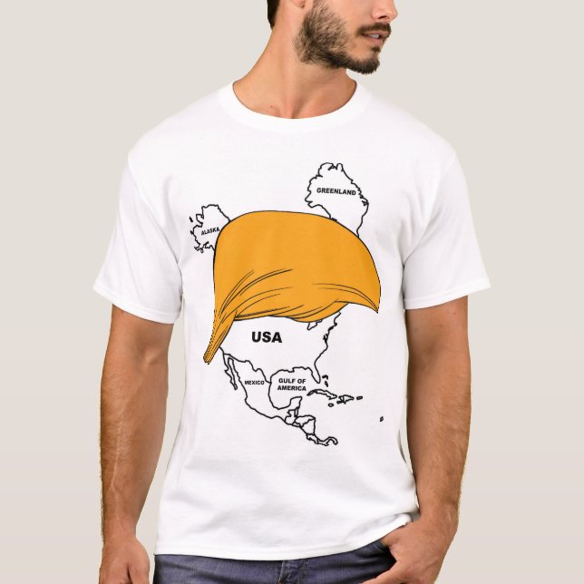 Camiseta O Canadá é agora o Trump Hair da América (Frente)