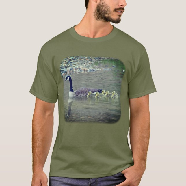 Camiseta O Canadá Goose Mãe E A Natureza Dos Bebês (Frente)