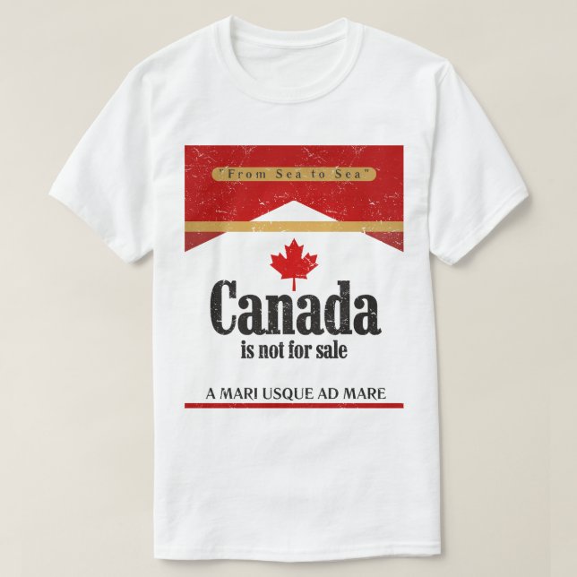 Camiseta O Canadá Não Está À Venda (Frente do Design)