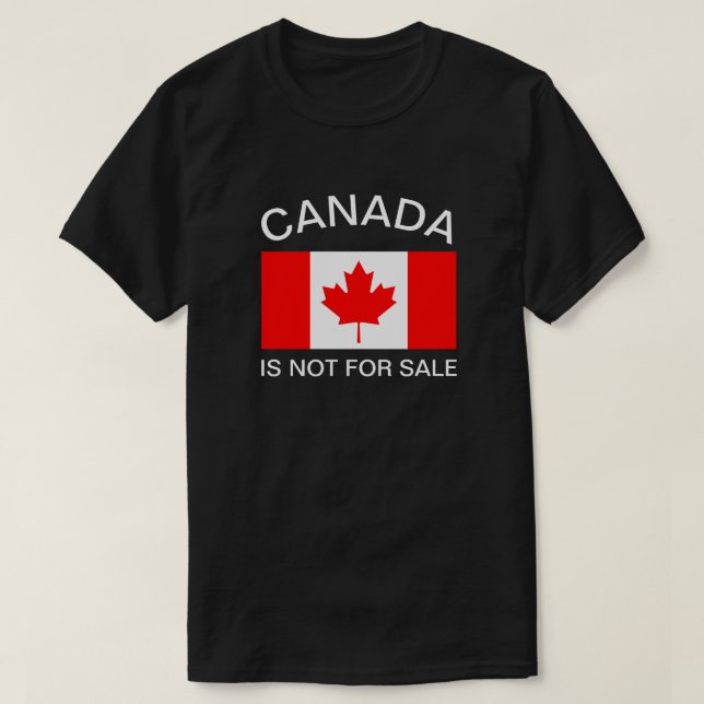 CAMISETA O CANADÁ NÃO ESTÁ À VENDA (Frente do Design)