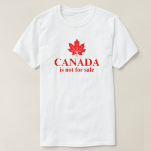 Camiseta O Canadá Não Está À Venda Folha de Bordo Vermelha