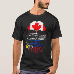 Camiseta O canadense crescido com filipino enraíza  