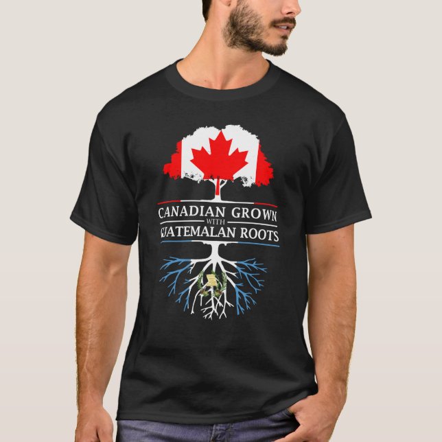 Camiseta O canadense crescido com Guatemalan enraíza   (Frente)