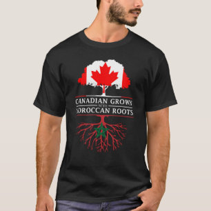 Camiseta O canadense crescido com marroquino enraíza