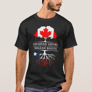 Camiseta O canadense crescido com o Chile enraíza   o