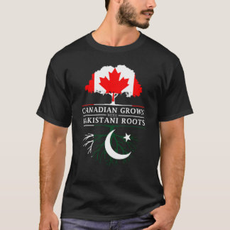Camiseta O canadense crescido com paquistanês enraíza